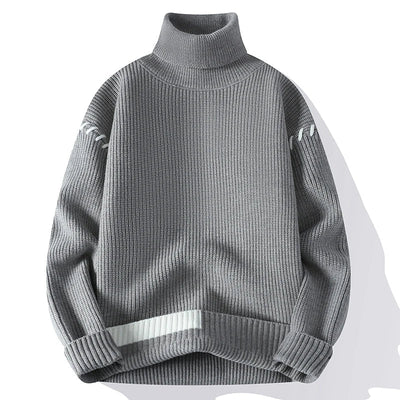 Verre Blanc™ | Sweter patchwork z golfem