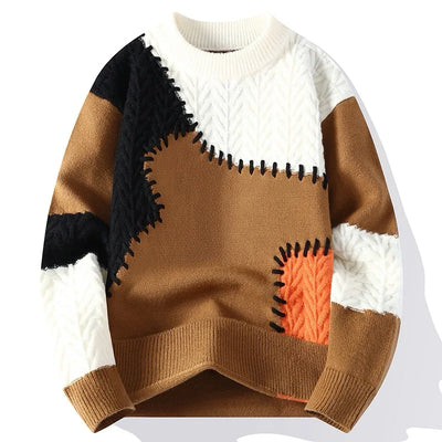 Verre Blanc™ | Casualowa bluza patchwork