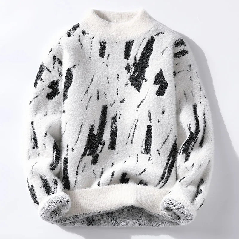 Verre Blanc™ - Sweter z mieszanej dzianiny