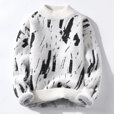 Verre Blanc™ - Sweter z mieszanej dzianiny