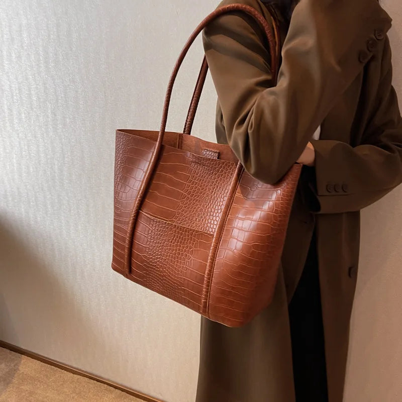 Betina™ - Torebka na ramię z krokodylej skóry