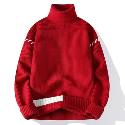 Verre Blanc™ | Sweter patchwork z golfem