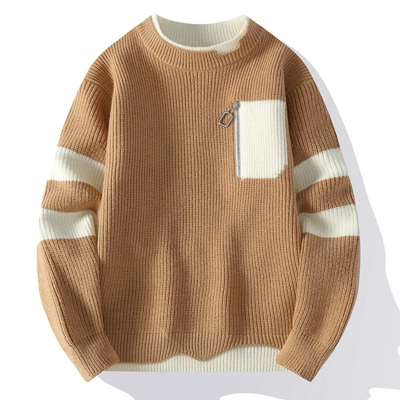 Verre Blanc™ | Sweter casual z grubego splotu