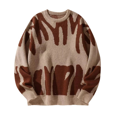 Verre Blanc™ | Męski sweter casual w kontrastowych kolorach