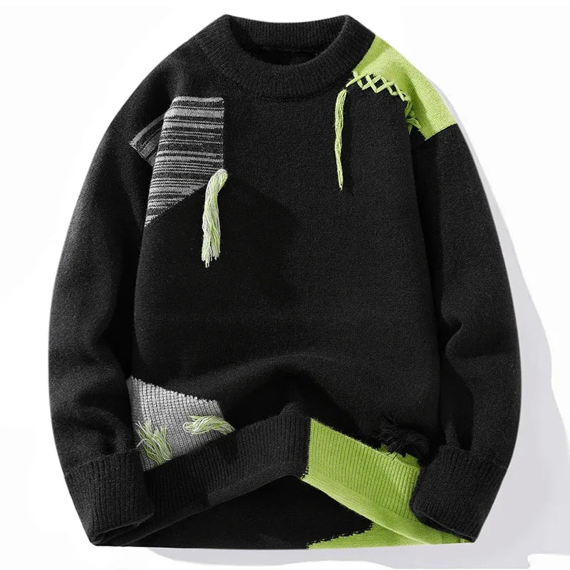 Verre Blanc™ | Męski sweter z nowoczesnymi szwami