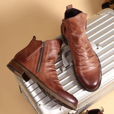 Owens™ | Skórzane botki Chelsea