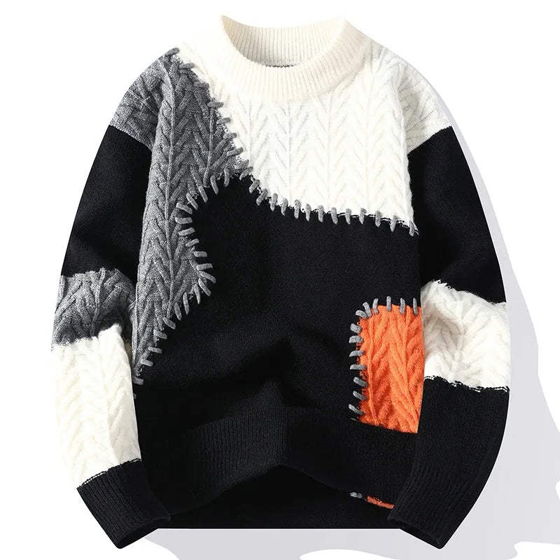 Verre Blanc™ | Casualowa bluza patchwork