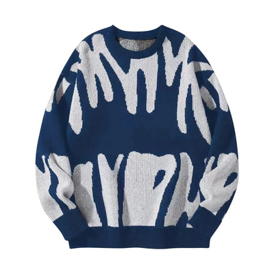 Verre Blanc™ | Męski sweter casual w kontrastowych kolorach