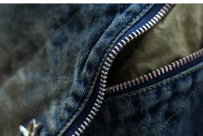 Laurent™ | Spodnie Baggy z Denimu z Pasem