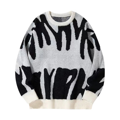 Verre Blanc™ | Męski sweter casual w kontrastowych kolorach