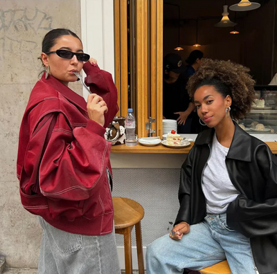 Faye - Kurtka skórzana oversize