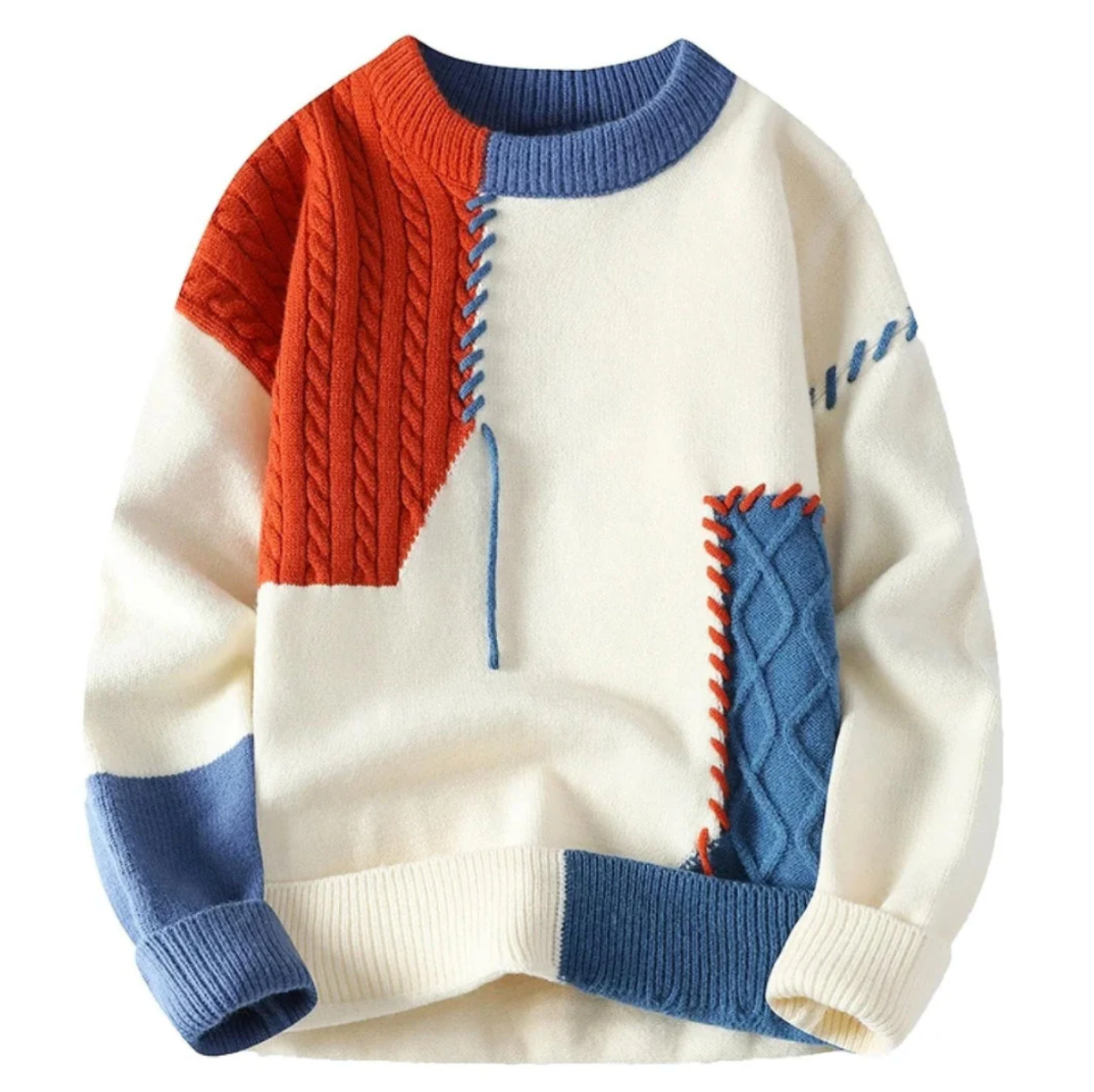 Verre Blanc™  | Modny sweter patchwork