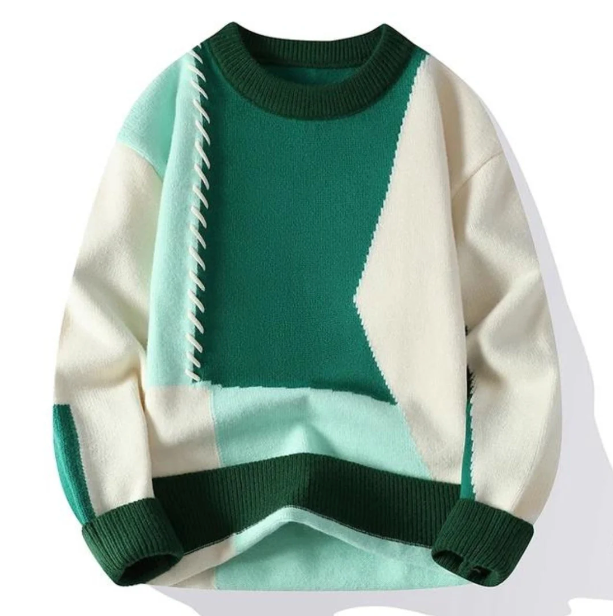 Verre Blanc™  | Modny sweter patchwork