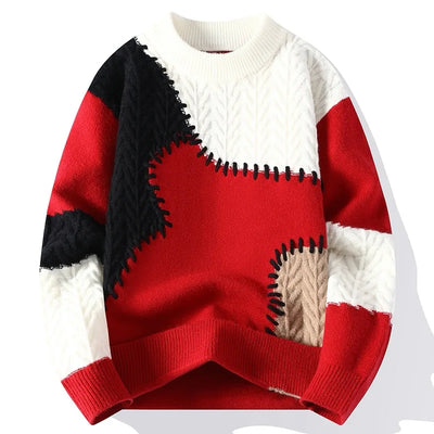 Verre Blanc™ | Casualowa bluza patchwork