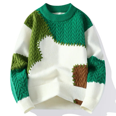 Verre Blanc™ | Casualowa bluza patchwork