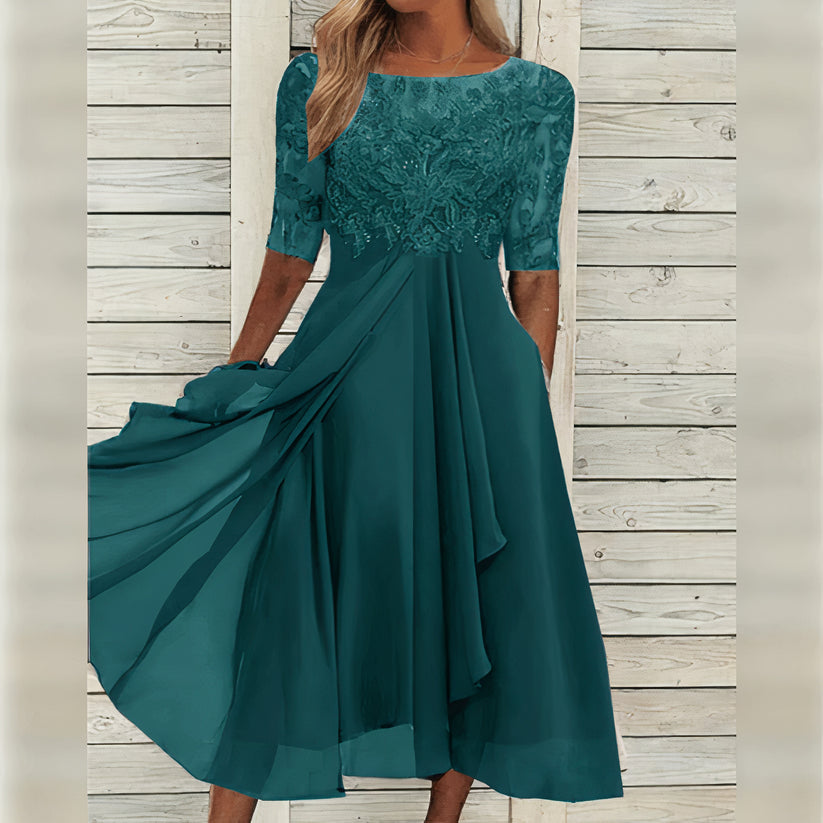 Taryn® | Elegancka sukienka midi z koronką
