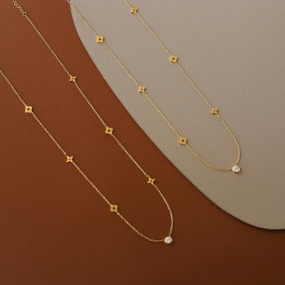 CARRIE Złoty Klee Ketting