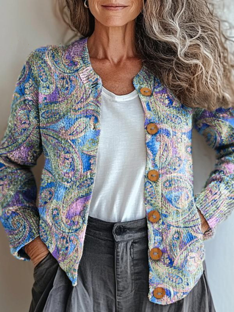 Isla | Kardigan Pikowany Paisley Dream