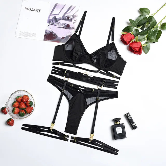 Julietta™ | Zestaw bielizny francuskiej 3 częściowy