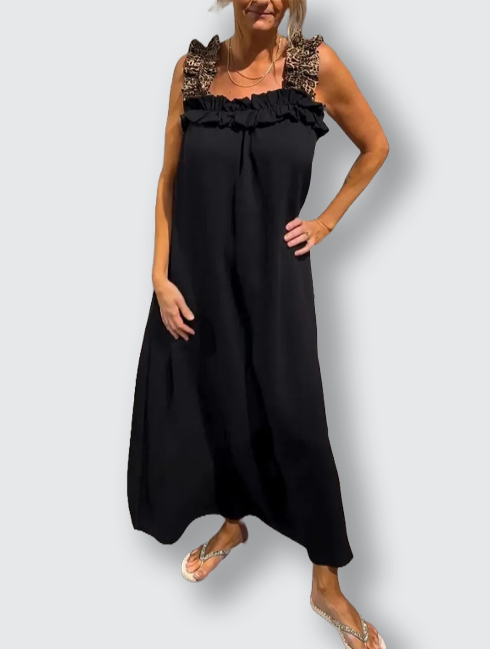 Helen - Elegancka sukienka w panterkę