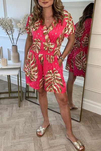 Maria | Kombinezon w letni wzór