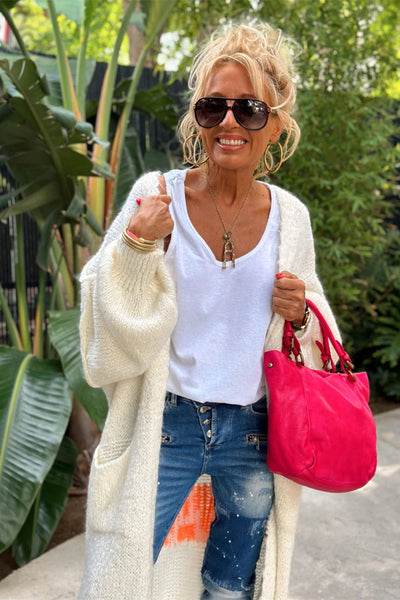 Lieblich - Przesadny sweter długi kardigan