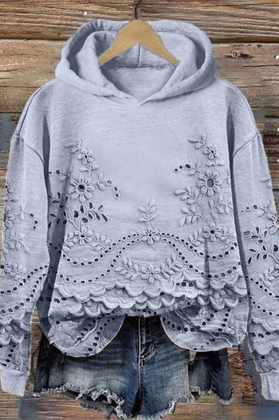 Bluza z Kapturem w Koronkę Prato