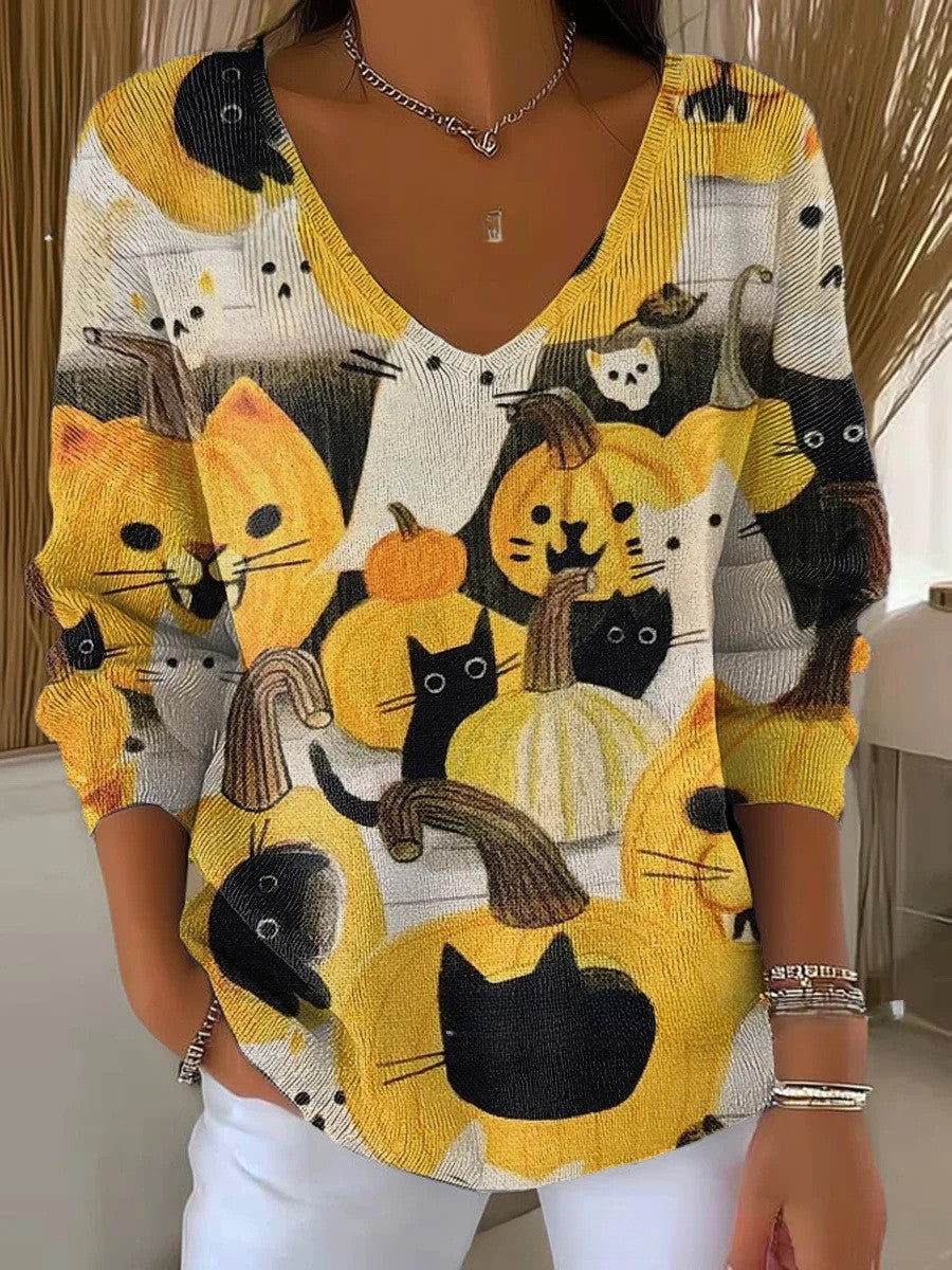 Beatrice – Sweter z dekoltem w serek