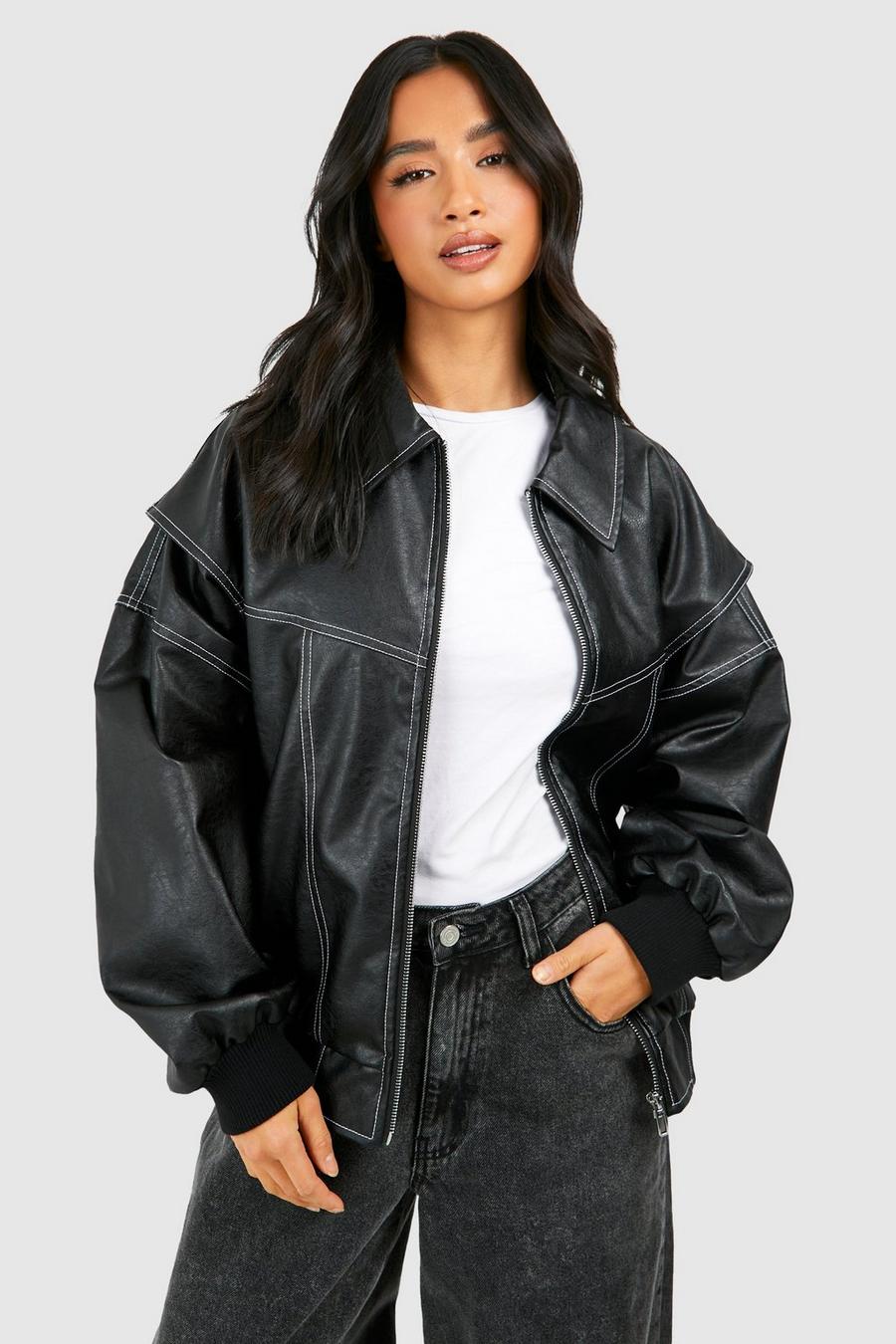 Faye - Kurtka skórzana oversize