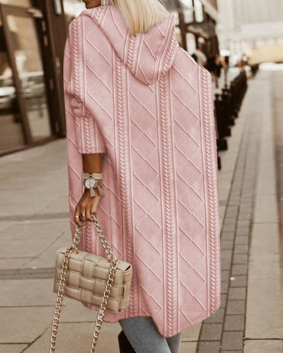 Monalisa - Długi Kardigan z Kapturem