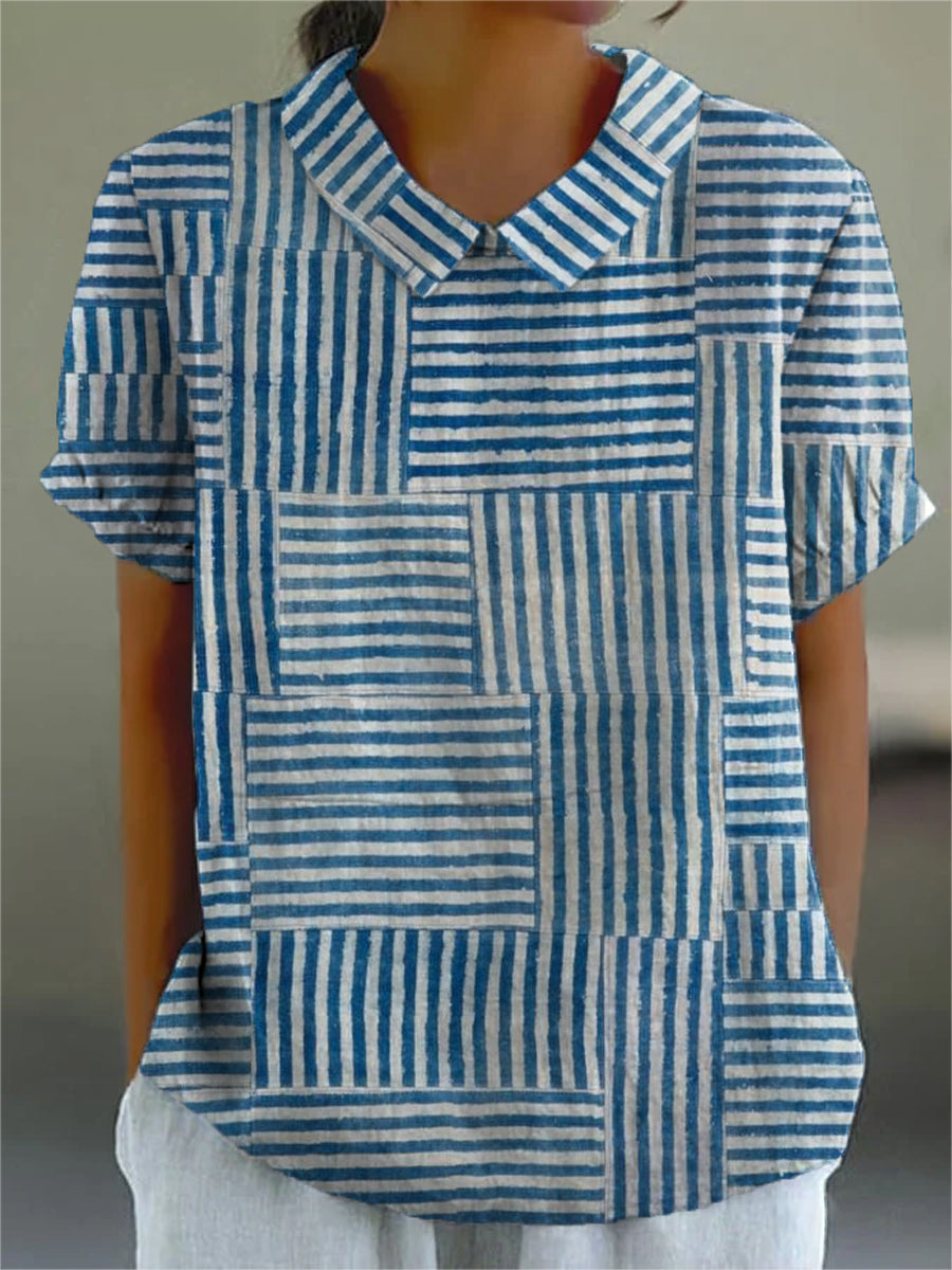 Amelia | Koszula w paski Patchwork