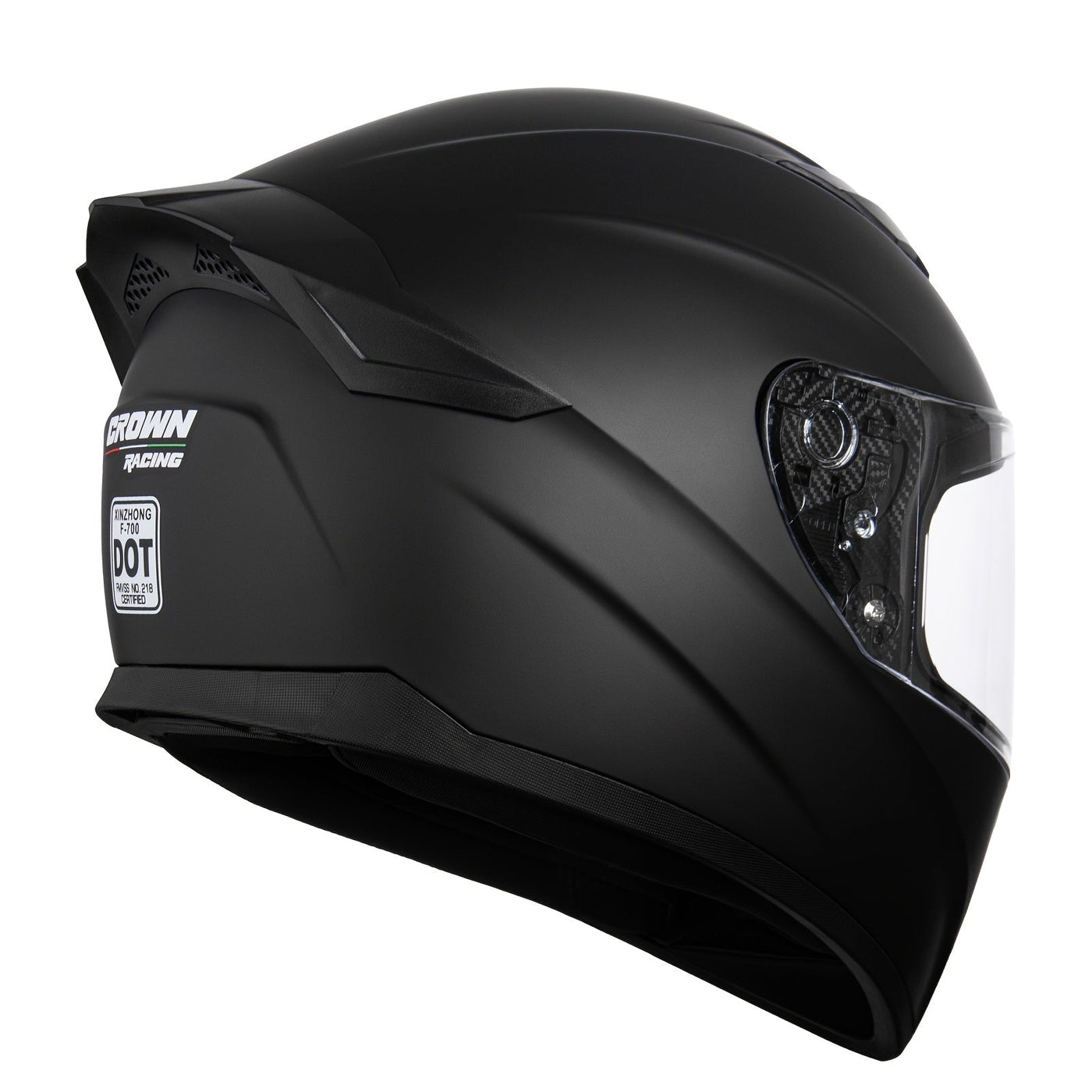 F-700 Kask Motocyklowy - Matt Czarny