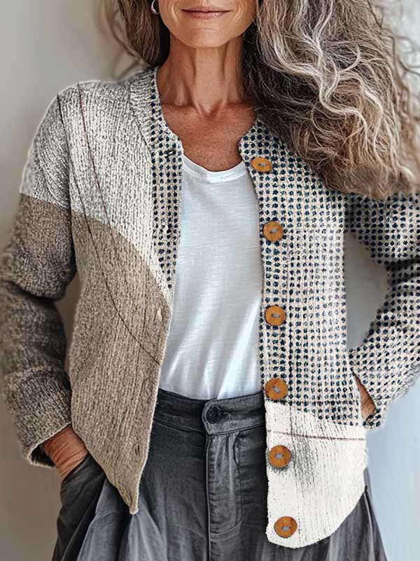 Francesca | Nowoczesny Sweter Patchworkowy