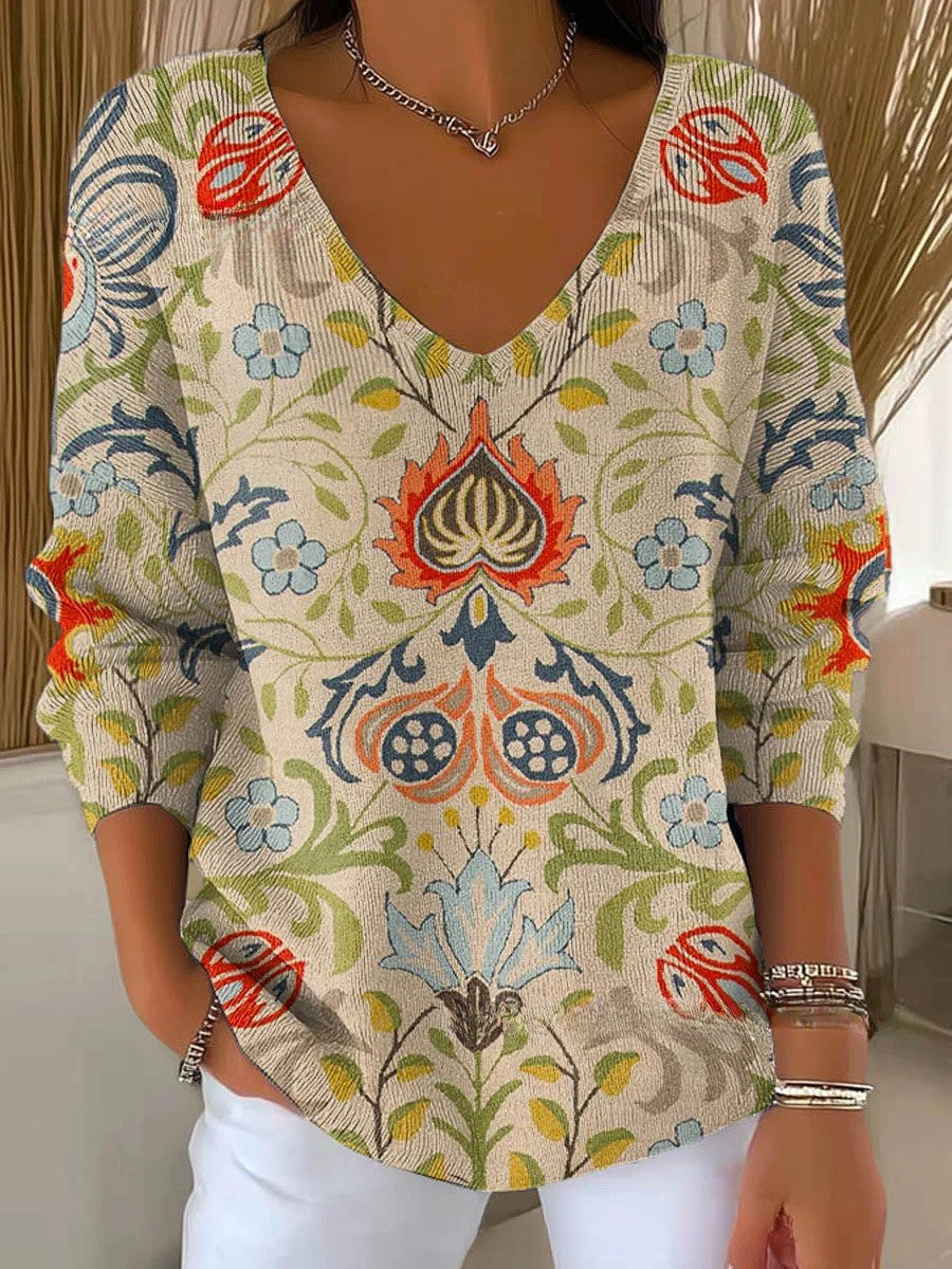 Beatrice – Sweter z dekoltem w serek