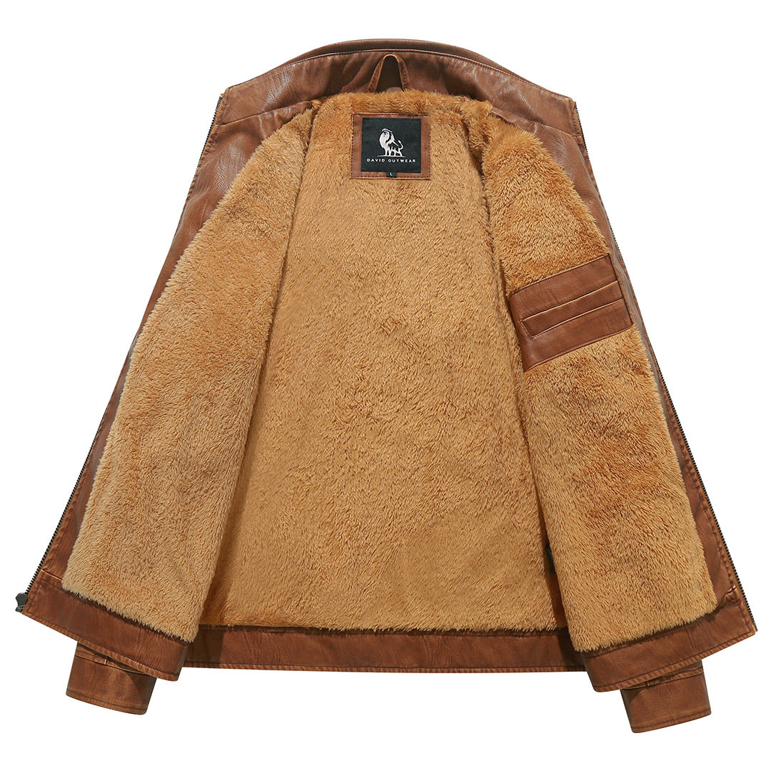 Kurtka Biker z Fleece'u
