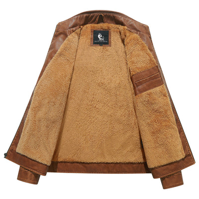 Kurtka Biker z Fleece'u