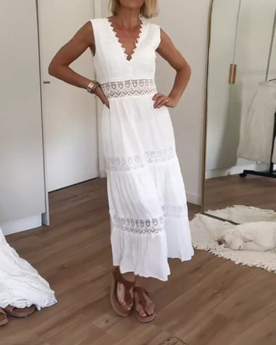 Ninfea | Sukienka midi bez rękawów w stylu boho