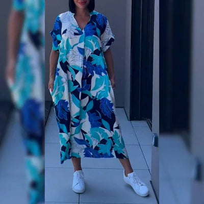 Monica | Elegancka sukienka w kwiaty zapewniająca romantyczny i wyrafinowany wygląd
