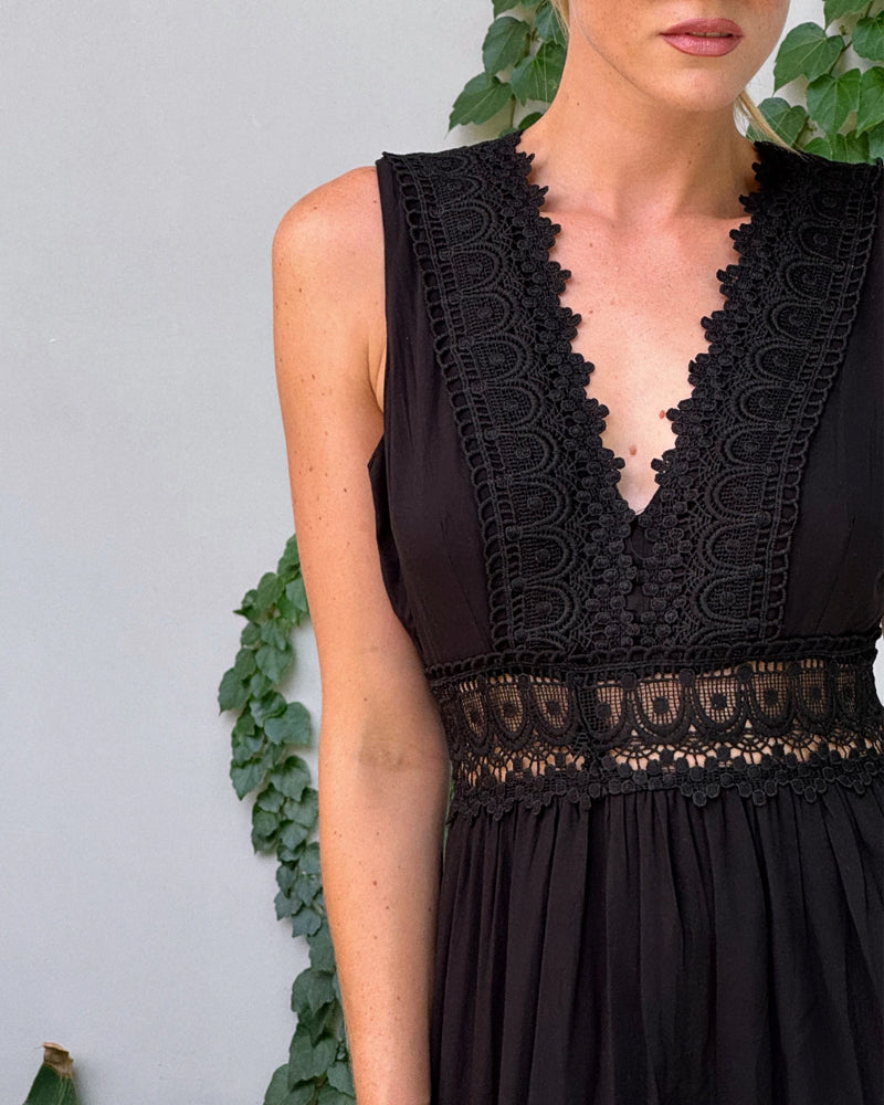 Ninfea | Sukienka midi bez rękawów w stylu boho