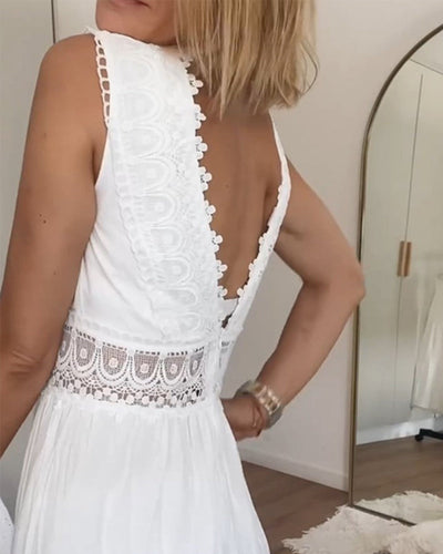 Ninfea | Sukienka midi bez rękawów w stylu boho