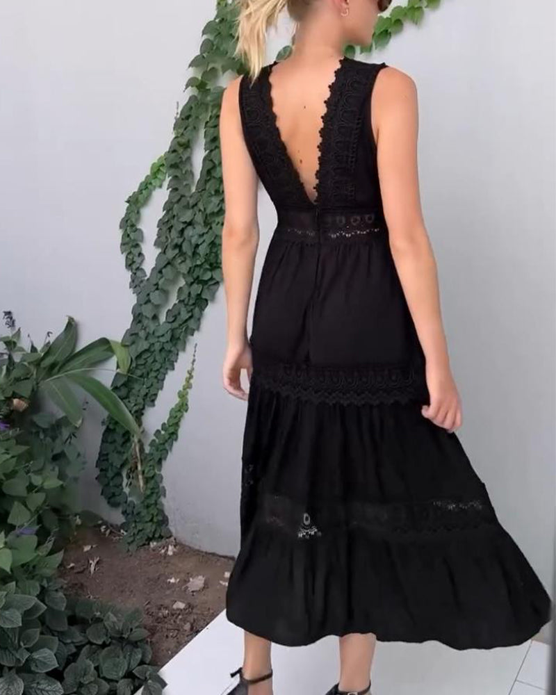 Ninfea | Sukienka midi bez rękawów w stylu boho