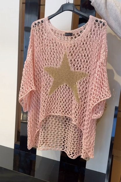 Larissa | Elegancki sweter z dzianiny z gwiazdą
