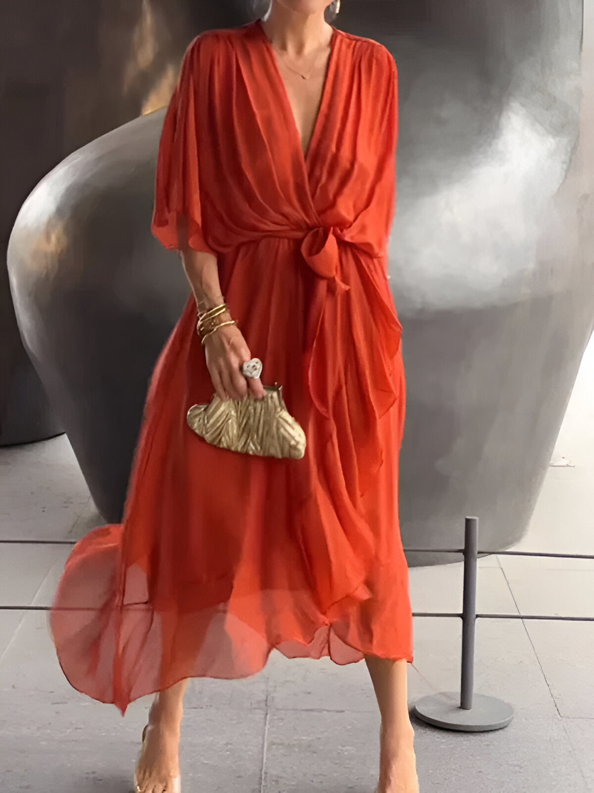 Audrey | Elegancka Sukienka Szyfonowa