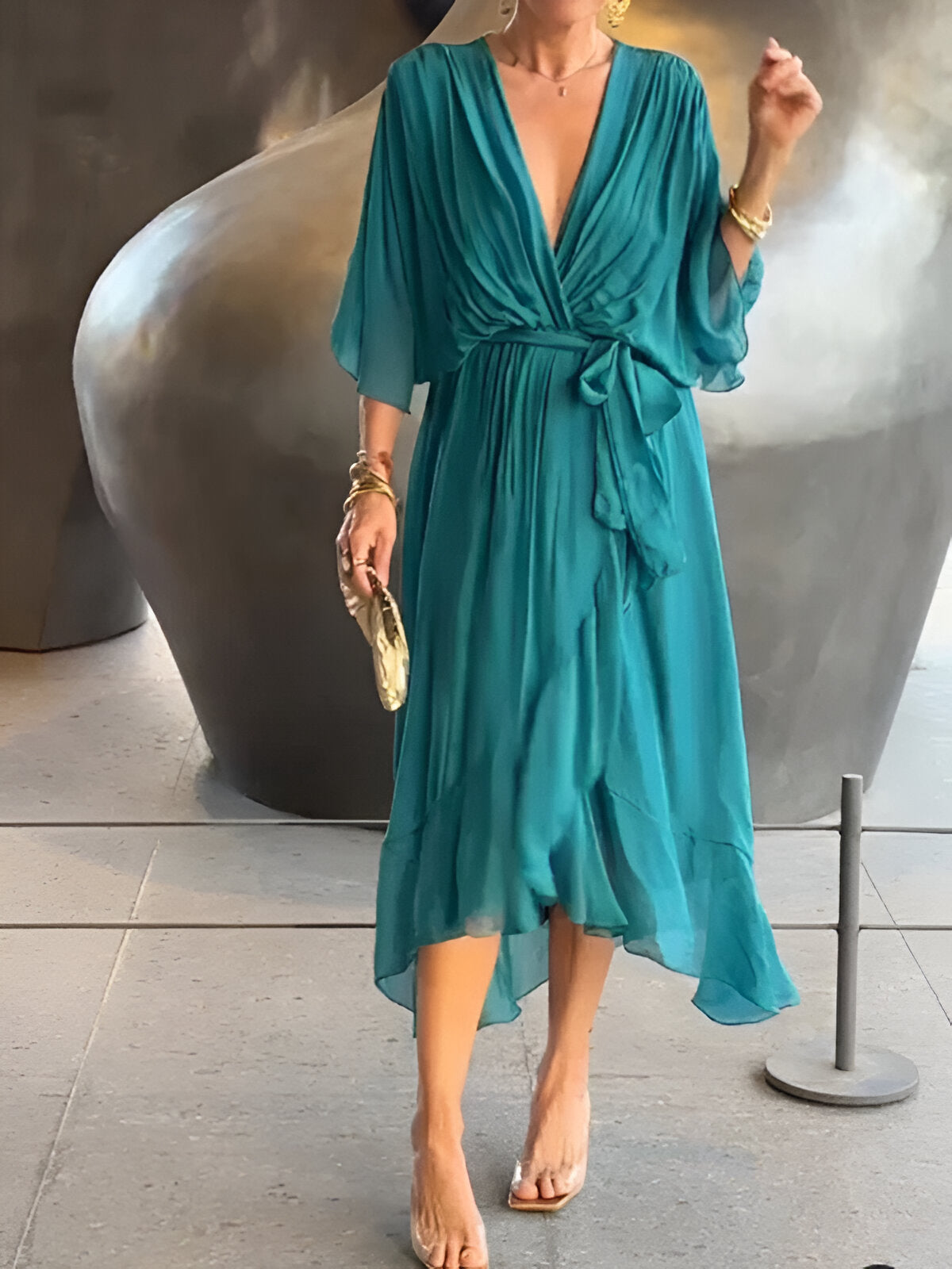 Audrey | Elegancka Sukienka Szyfonowa