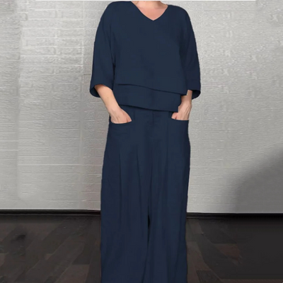 VALENTINA | Zestaw 2 Części z Luźnym Krojem i Minimalistycznym Stylem na Co Dzień